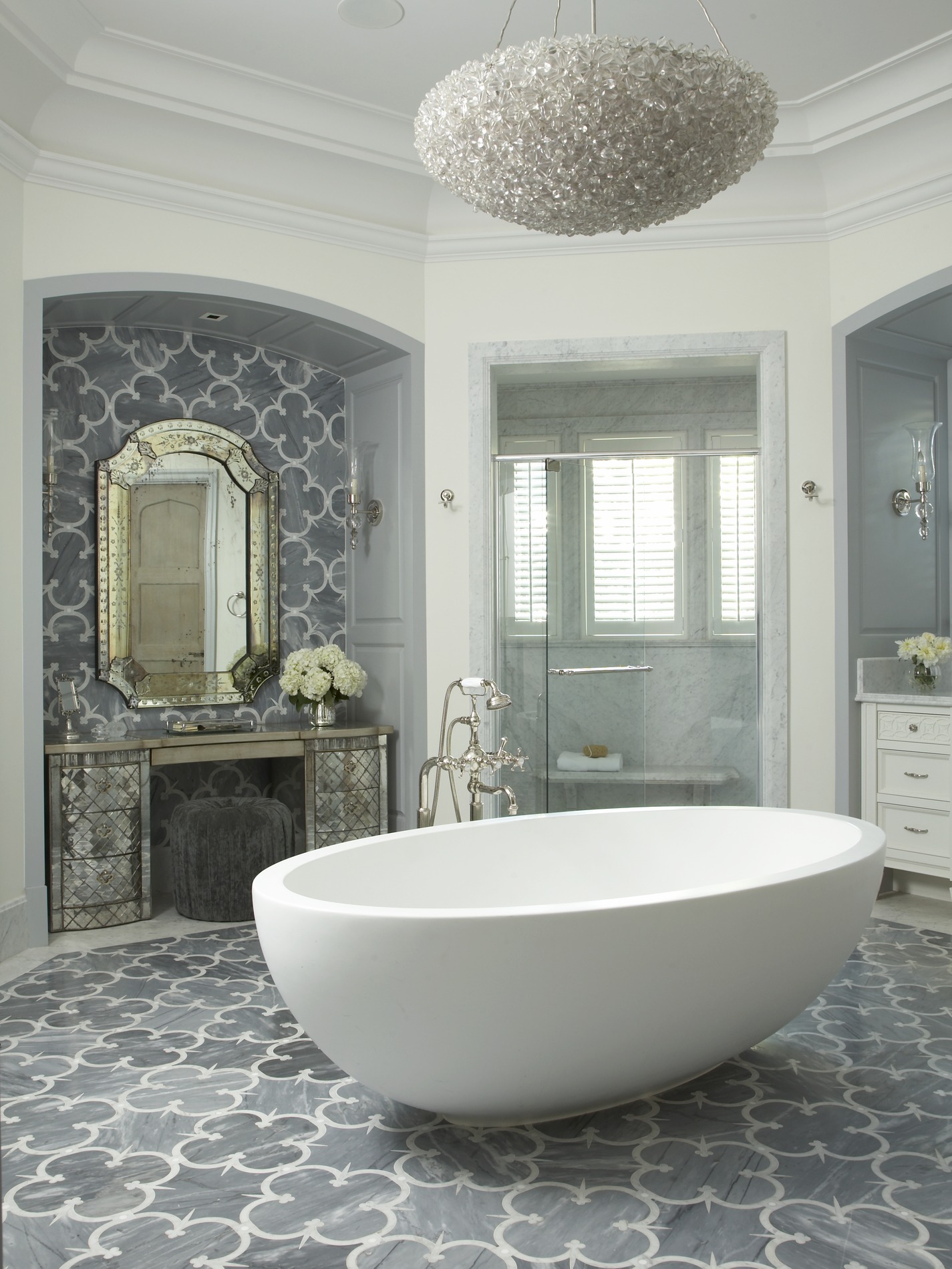 This is an image of a bathtub as a centrepiece in a bathroom design