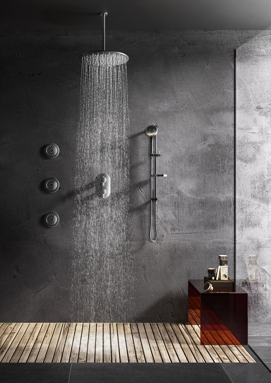 This is an image of a power shower in a bathroom design